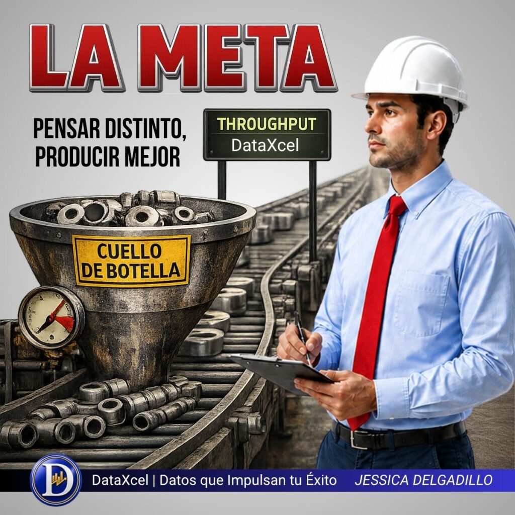 La Meta de Goldratt como enfoque de gestión para identificar restricciones, mejorar el flujo operativo y aumentar la productividad.
