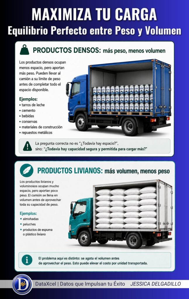 Carga inteligente en camión logístico para mejorar eficiencia, seguridad y rentabilidad.